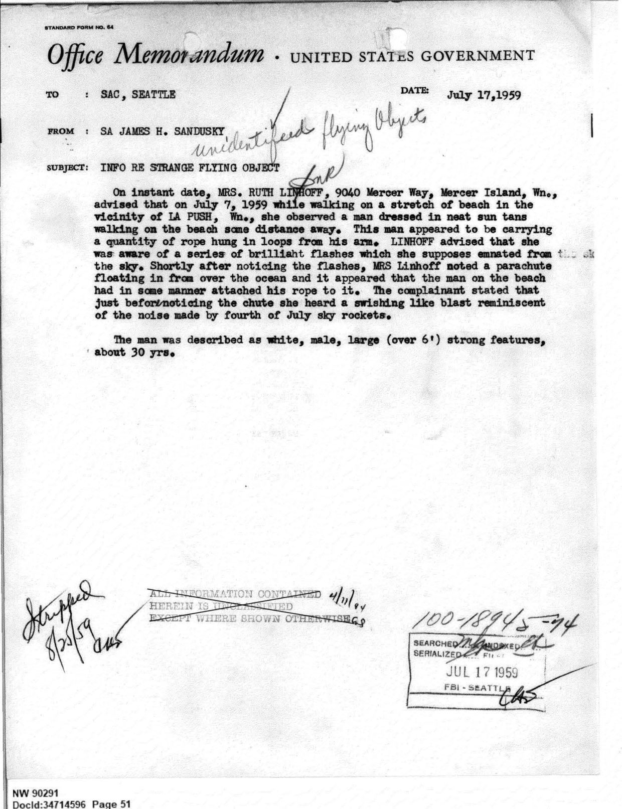 FBI-UAP-D013 WA-UFO-Investigation 1952-1960 — page 51