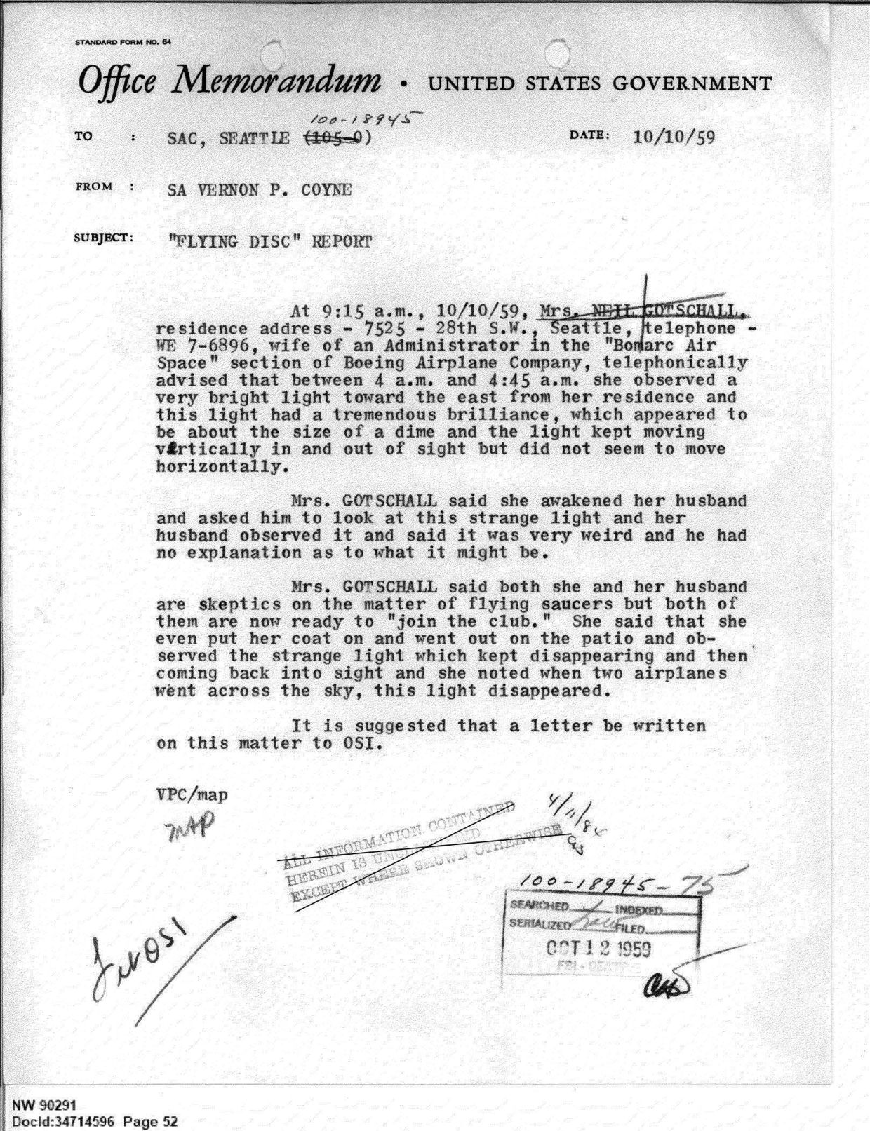 FBI-UAP-D013 WA-UFO-Investigation 1952-1960 — page 52