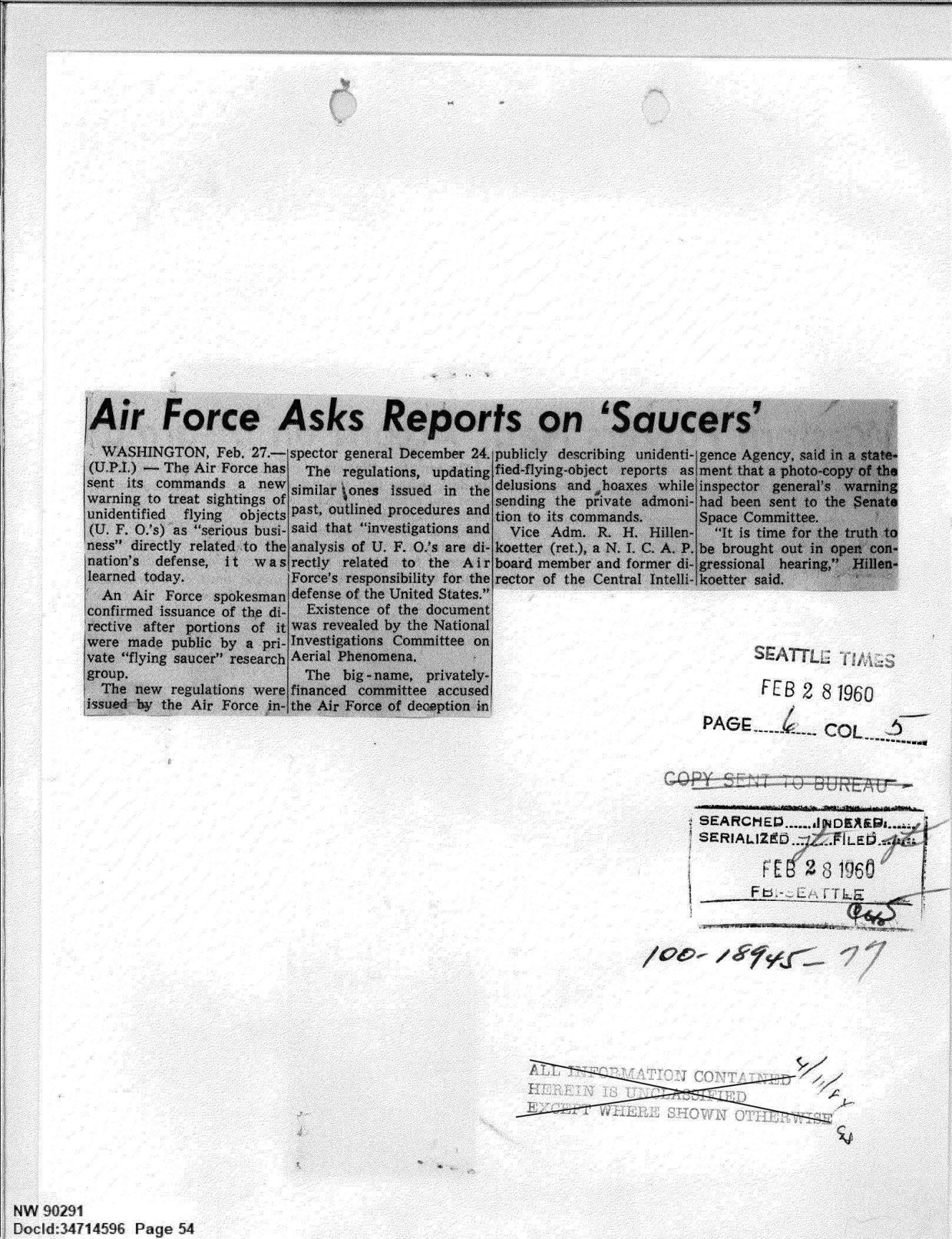 FBI-UAP-D013 WA-UFO-Investigation 1952-1960 — page 54