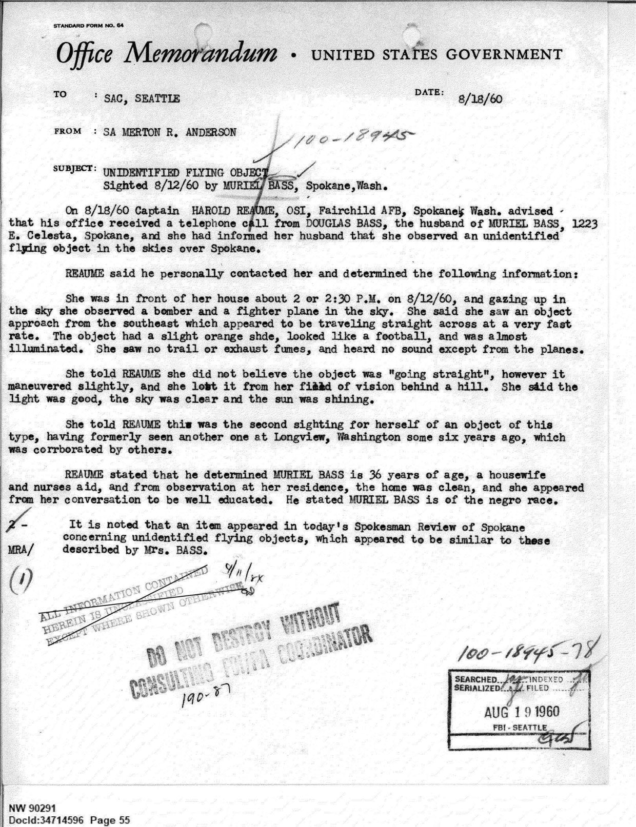 FBI-UAP-D013 WA-UFO-Investigation 1952-1960 — page 55