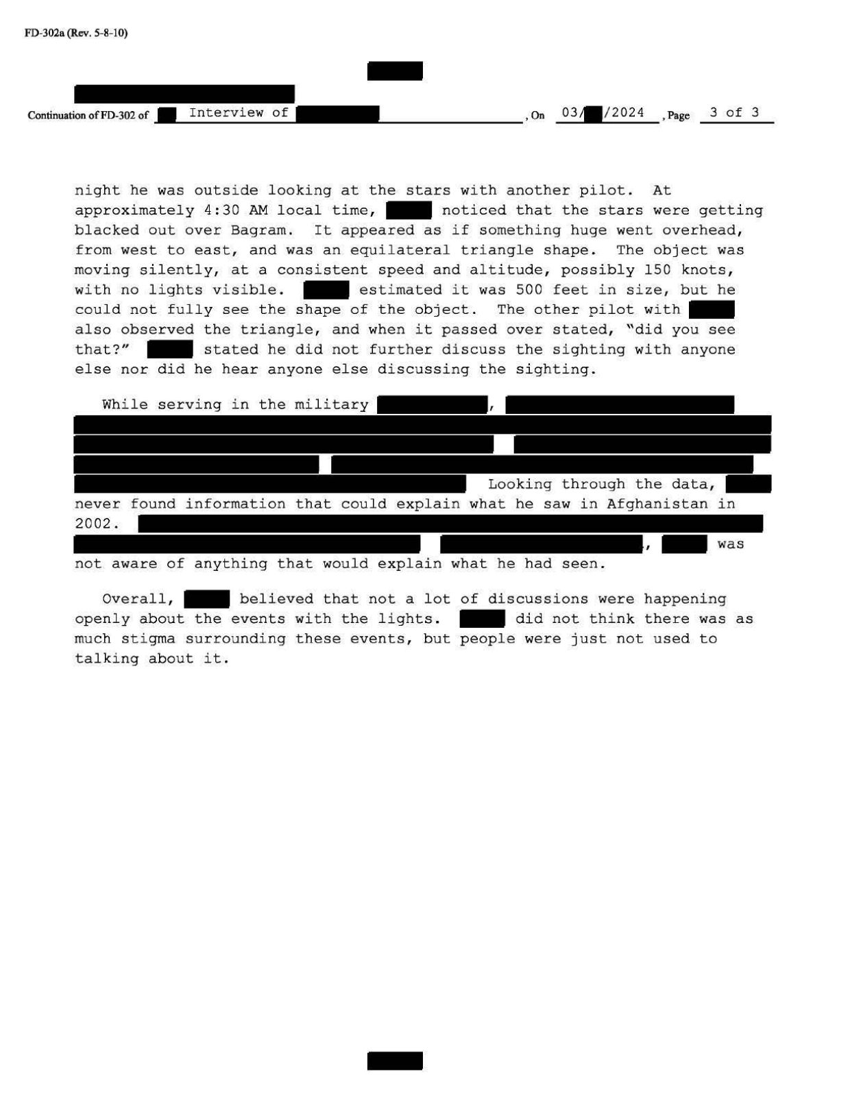 FBI-UAP-D024 FD-302 Airborne-Lights-and-Triangle 2002 2023-2024 — page 3