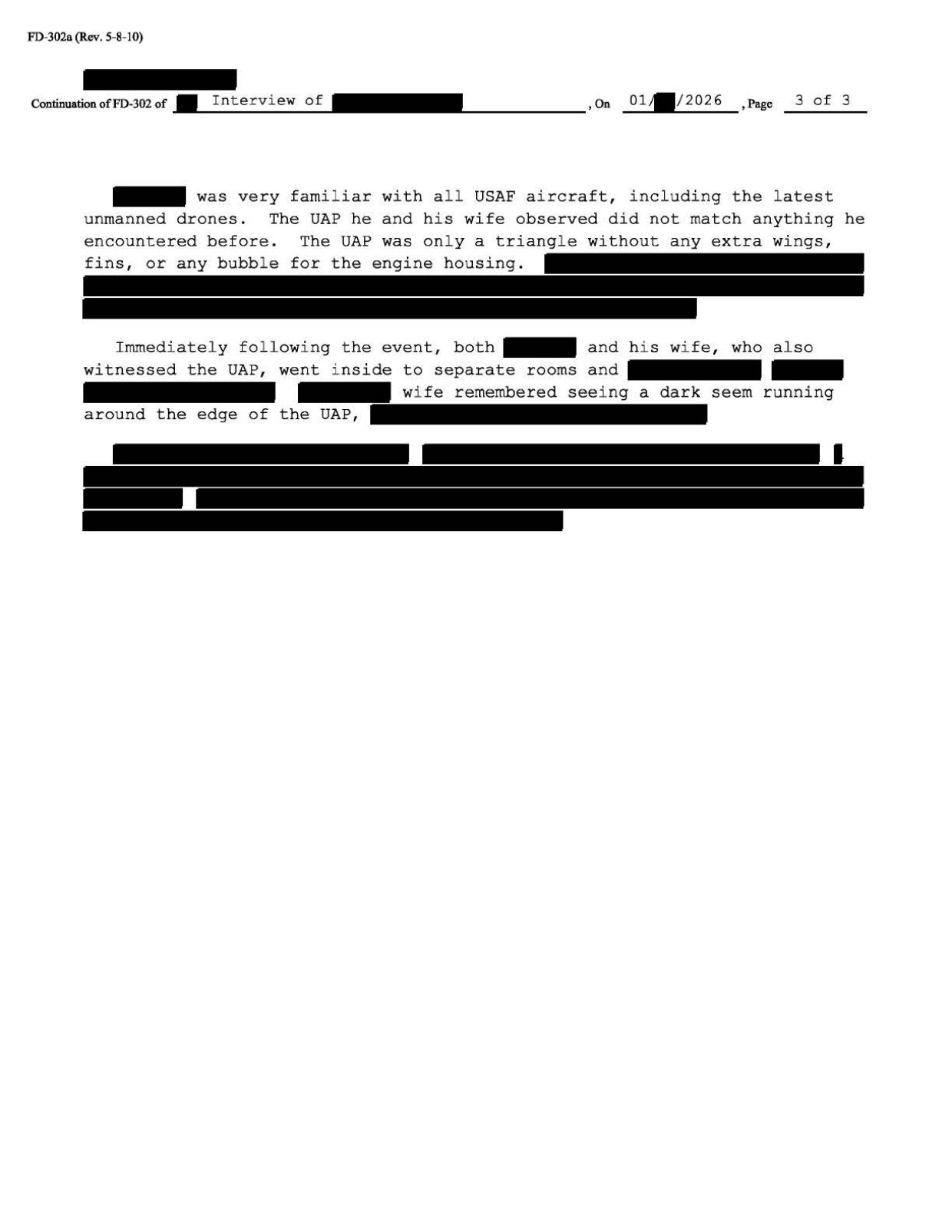 FBI-UAP-D026 FD-302 Dark-Translucent-Triangle 2023 — page 3
