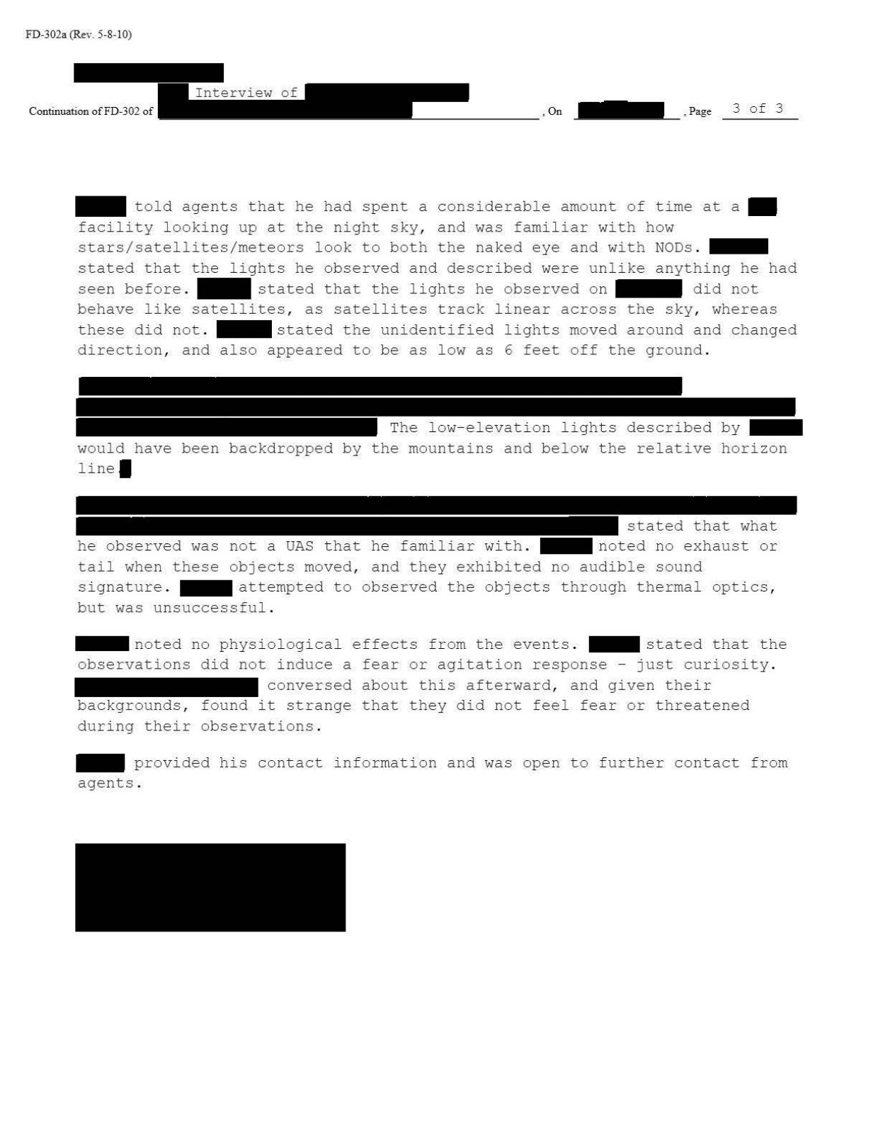 FBI-UAP-D037 FD-302 Multiple-Red-Lights 2026 — page 3