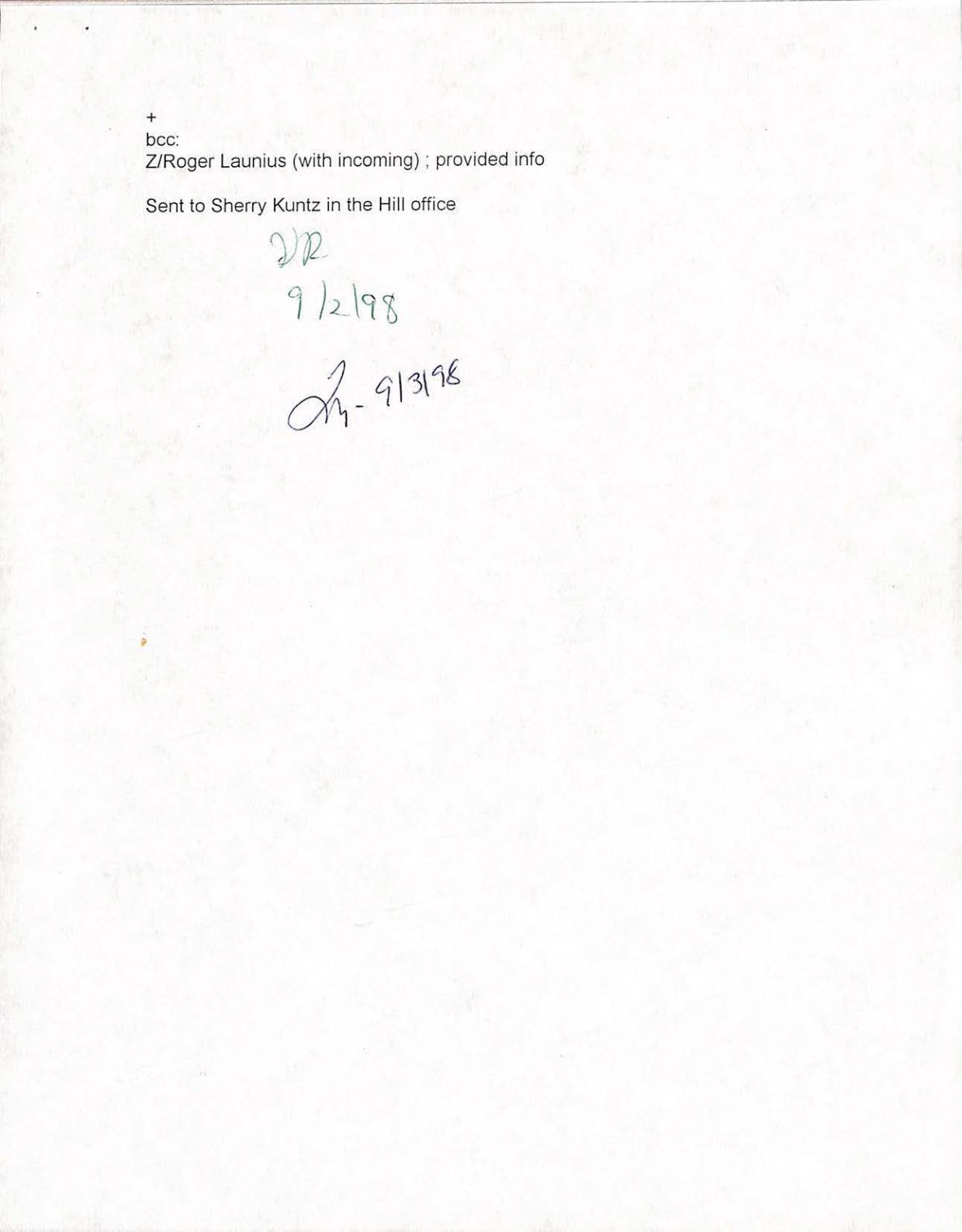 USG-UAP-D001 Congress-WhiteHouse-UFO-Correspondence 1998 — page 5