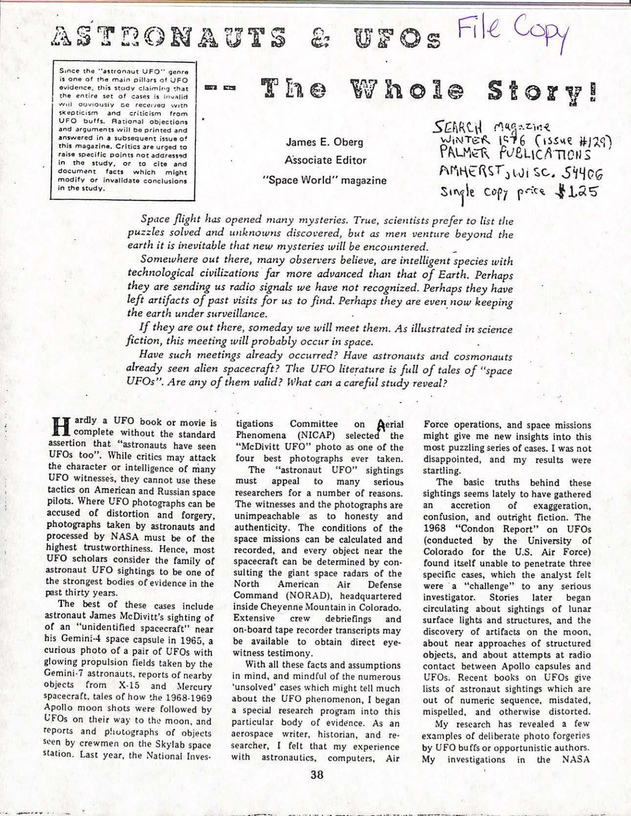 USG-UAP-D001 Congress-WhiteHouse-UFO-Correspondence 1998 — page 6