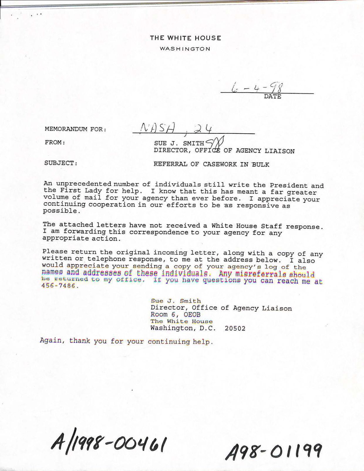 USG-UAP-D001 Congress-WhiteHouse-UFO-Correspondence 1998 — page 52