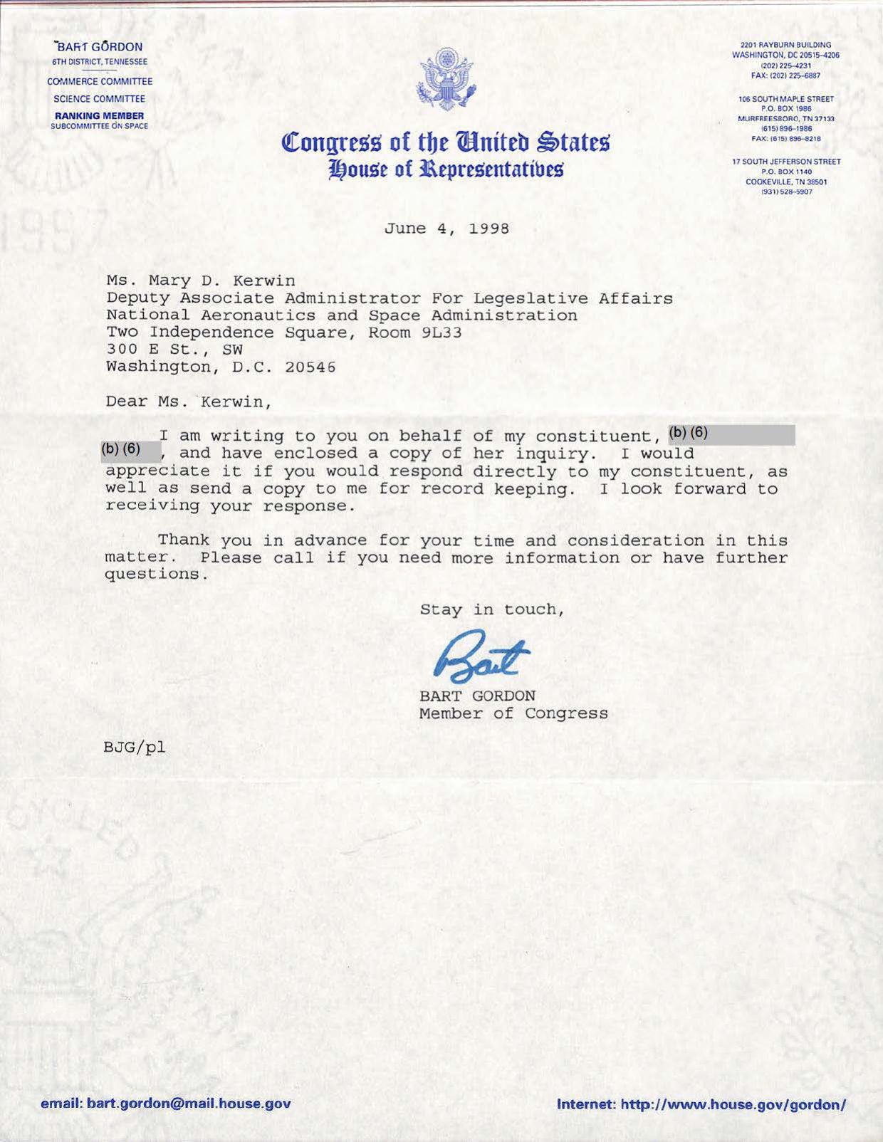 USG-UAP-D001 Congress-WhiteHouse-UFO-Correspondence 1998 — page 63