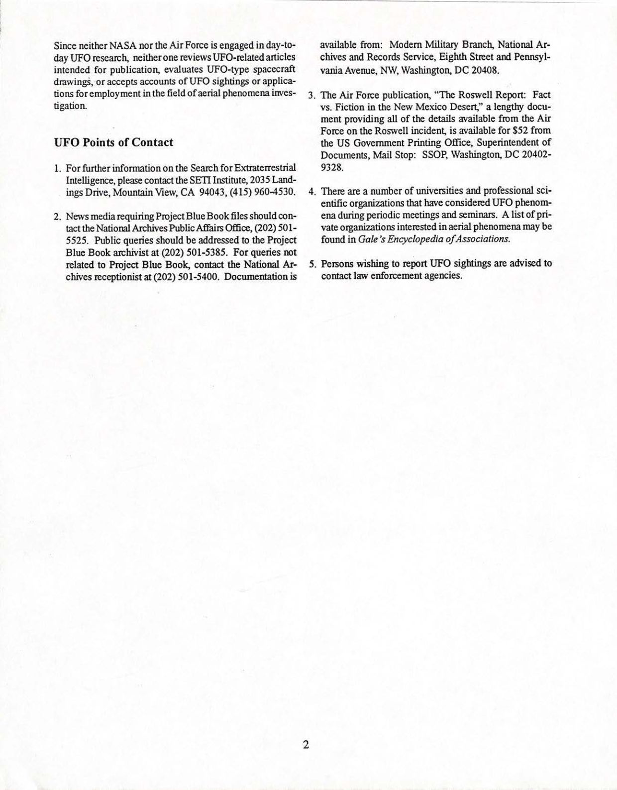 USG-UAP-D001 Congress-WhiteHouse-UFO-Correspondence 1998 — page 81